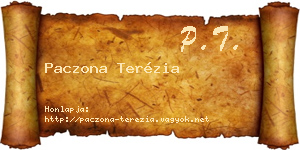 Paczona Terézia névjegykártya
